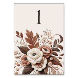 Numeração De Mesa País Elegante Moderno Ocidental- Floral