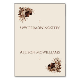 Numeração De Mesa País Elegante Moderno Ocidental- Floral