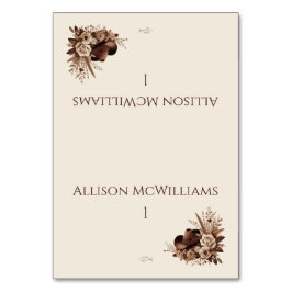 Numeração De Mesa País Elegante Moderno Ocidental - Peixe Floral