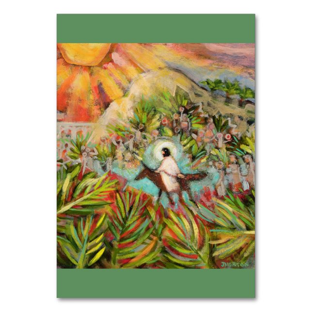 Numeração De Mesa Palm Sunday Prayer Card (Frente)