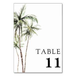Numeração De Mesa Palm Tree Tropical | Casamento mínimo