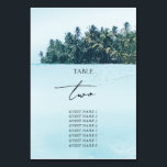 Numeração De Mesa Palmas de Aquarela Tropical & Casamento de Praia<br><div class="desc">Uma bela palmeira tropical aquática e design de casamento de praia. Um design único com palmeiras, paisagem tropical de praia como fundo. Um design de casamento de destino de Verão moderno com palmeiras e tons de cor de Boho modernos. Uma elegante design de cartas de mesas de casamento com elementos...</div>