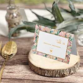 Numeração De Mesa Pampas Grass Chicken Meal Choice Guest Name Card