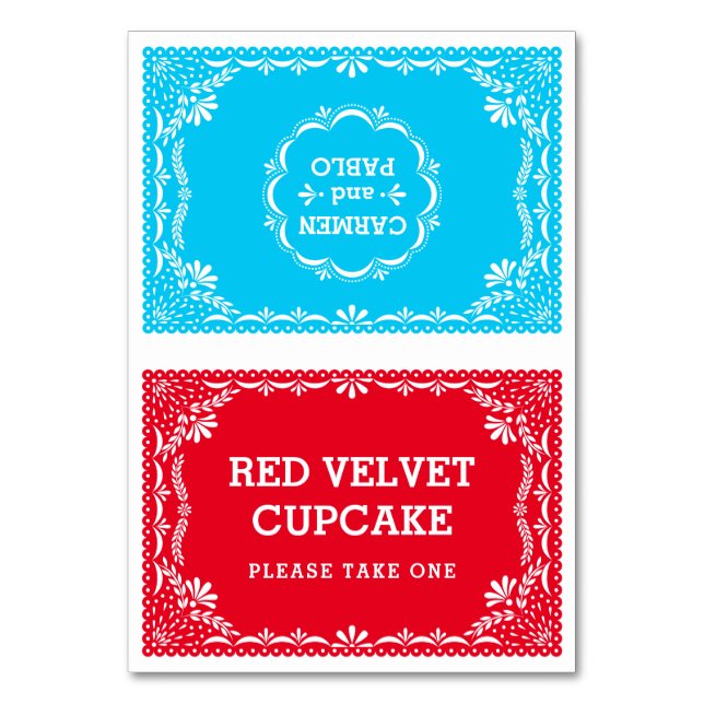 Numeração De Mesa Papado Picado Colorido Buffet Casado Mexicano (Frente)