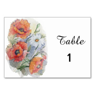 Numeração De Mesa Papagaios e margarida floral