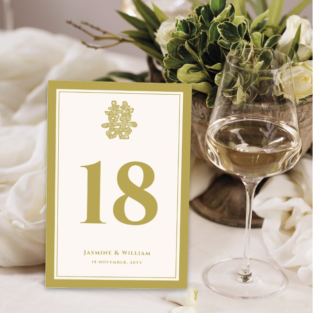 Numeração De Mesa Papel Floral Corta Dupla Felicidade Casamento Chin (Criador carregado)