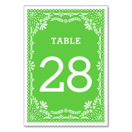 Numeração De Mesa Papel Picado Colorido na Mesa Casada Mexicana