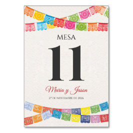 Numeração De Mesa Papel Picado Elegant Colorful Boda Spanish Wedding