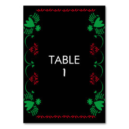 Numeração De Mesa Papel Picado Floral Mexicano para Mesa de Casament