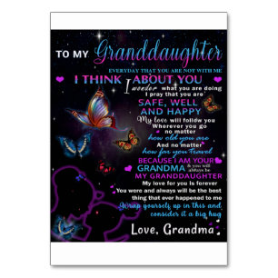 Numeração De Mesa Para a minha neta Butterflies Aniversário, Dotada 