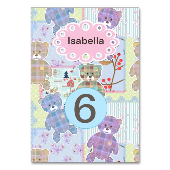 Numeração De Mesa para bebê, bebê (Frente)