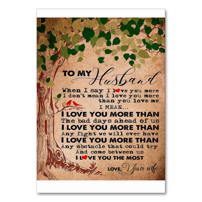 Numeração De Mesa Para o Seu Marido Incrível, Presente de Aniversári (Frente)