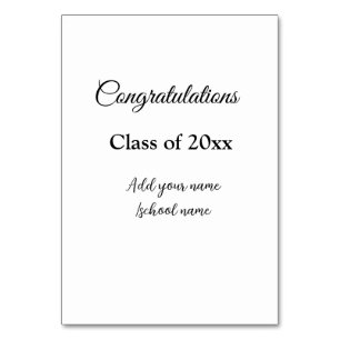 Numeração De Mesa Parabéns de graduação simples, adicionar classes m