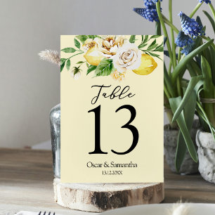 Numeração De Mesa Pasta Amarela de Pastel Moderna e Folha