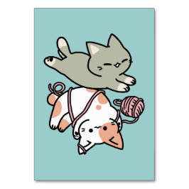 Numeração De Mesa Patas e Brincadeiras – Ilustração Adorável de Gato