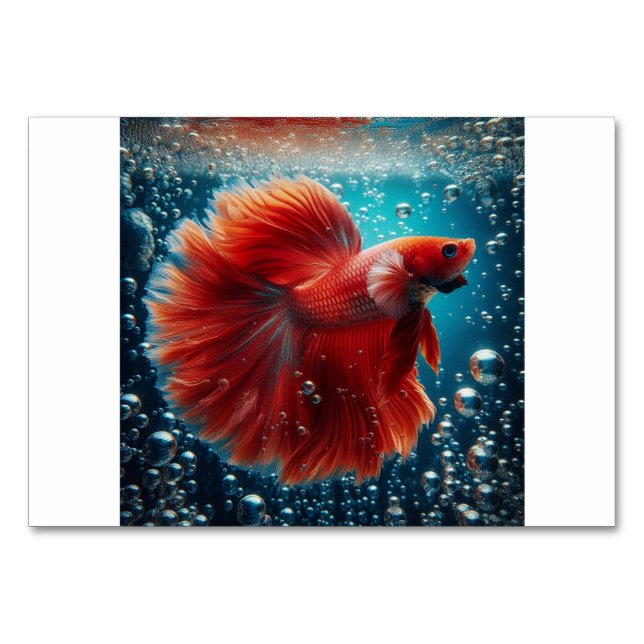 Numeração De Mesa Peixe (魚 / さ か な) - Placas Flash Japonesas (Frente)