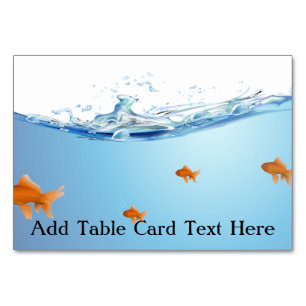 Numeração De Mesa Peixes dourados sob aquário aquático