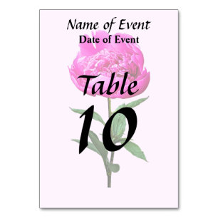 Numeração De Mesa Peony Rosa Escuro