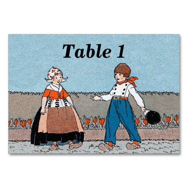 Numeração De Mesa Pequena Garota Neerlandesa Sapatos De Madeira Tuli (Frente)