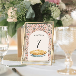 Numeração De Mesa Pequeno Chá de fraldas de Garota Floral Rosa-Cinza