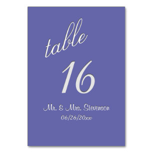 Numeração De Mesa Periwinkle