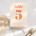 Numeração De Mesa Personalização da Tipografia Retroativa Laranja Mo<br><div class="desc">Número de Tabela Personalizada da Tipografia Retroativa Laranja Moderna</div>