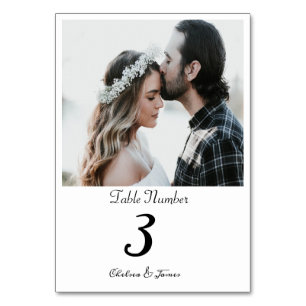 Numeração De Mesa Personalização do Casamento de Fotografias Elegant