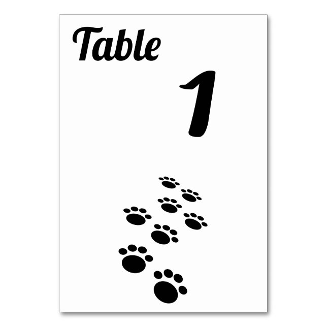 Numeração De Mesa Personalizado para Festa de Cachorro (Frente)