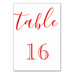 Numeração De Mesa Personalizado Seu Próprio Script Elegante