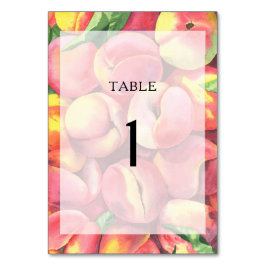 Numeração De Mesa Pêssegos em aquarela - número da mesa de casamento