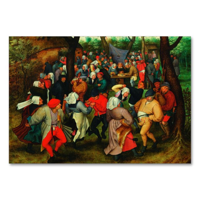 Numeração De Mesa Pieter Bruegel O Velho - A Dança De Casamento (Frente)