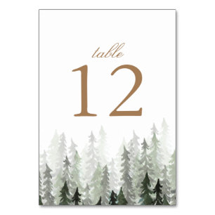 Numeração De Mesa Pine Forest Wedding