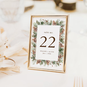 Numeração De Mesa Pinheiro Elegante