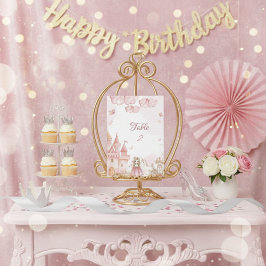 Numeração De Mesa  Pink 4th Royal Princess Castle Birthday Party 