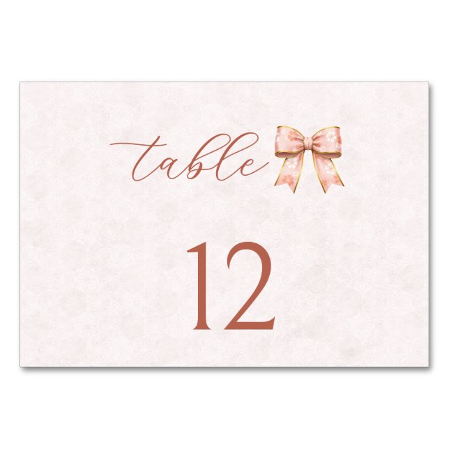 Numeração De Mesa Pink Sakura Ribbon – Japanese-Inspired (Frente)