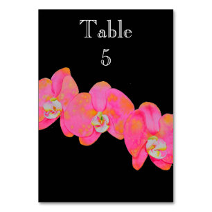 Numeração De Mesa Pintura aquosa rosa elegante Pintura orquídea