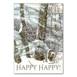 Numeração De Mesa Pintura em Watercol do inverno