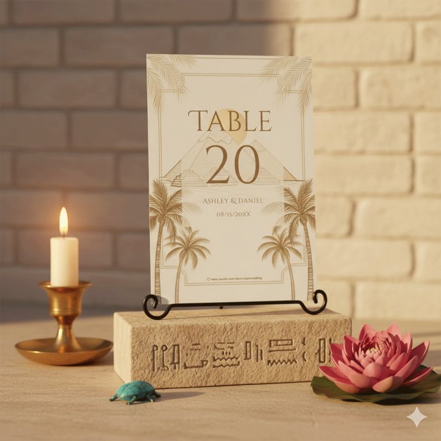 Numeração De Mesa Pirâmides Retro de Gizé Egito Casamento de Destino (Criador carregado)