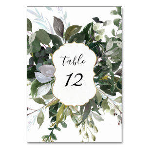 Numeração De Mesa PixDezines Aquarela Verde Eucalipto
