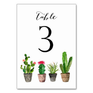 Numeração De Mesa Placa 3 de números de tabela de sucesso de aquarel