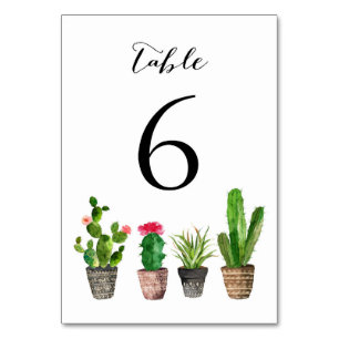 Numeração De Mesa Placa 6 com números de tabela de sucesso de aquare