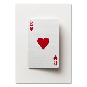 Numeração De Mesa Placa de Ace of Hearts - Placa de Mesa Inicial