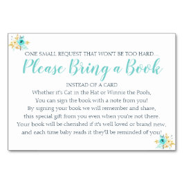 Numeração De Mesa Placa de Chá de fraldas Floral Teal Dourada para S