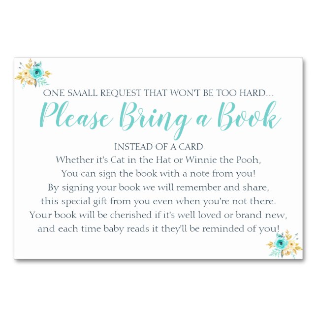 Numeração De Mesa Placa de Chá de fraldas Floral Teal Dourada para S (Frente)