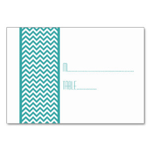 Numeração De Mesa Placa de Corta de Borda Chevron Teal