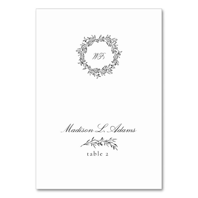 Numeração De Mesa Placa de espaço para nome dobrável folha branca-br (Frente)