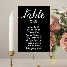 Numeração De Mesa Placa De Gráfico De Casamento Elegante Branca A Pr