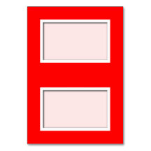 Placa de Local com Entalhe Vermelho e Papoila Pers