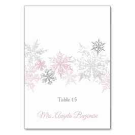 Numeração De Mesa Placa de Local de Casamento Dusty Pink & Silver Sn