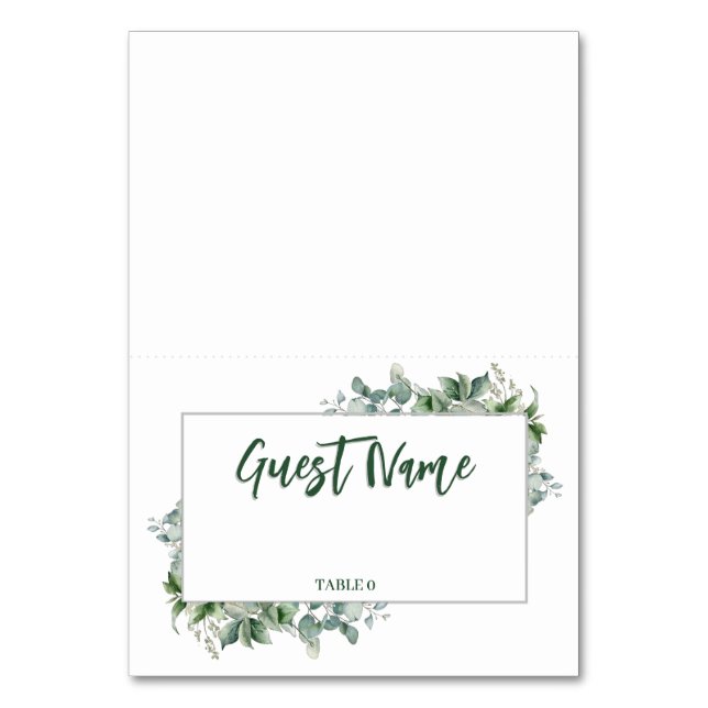 Numeração De Mesa Placa de Local de Mesa Individual Eucalyptus (Frente)